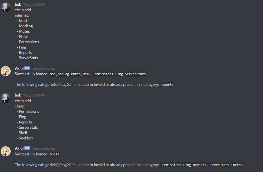 create categories